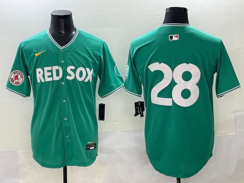 Men 2025 Boston Red Sox #28 No Name Green Joint Name Nike MLB Jersey style 8->boston red sox->MLB Jersey